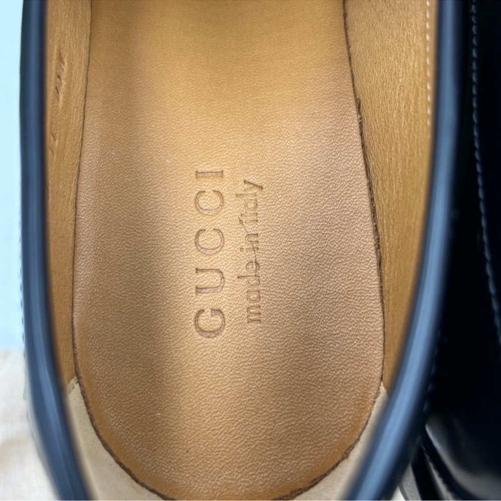 Men’s Gucci interlocking GG leather loafers size 11 made in Italy - Picture 11 of 13
